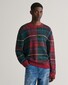 Gant Relaxed Tartan Check Jacquard Crew Neck Pullover Plumped Red