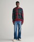 Gant Relaxed Tartan Check Jacquard Crew Neck Trui Plumped Red
