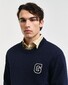 Gant Relaxed Uni Color Sporty G Terry Badge Crew Neck Pullover Evening Blue