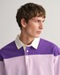 Gant Retro Block Stripe Short Sleeve Rugger Polo Dark Violet