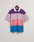 Gant Retro Block Stripe Short Sleeve Rugger Poloshirt Dark Violet