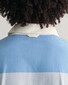 Gant Retro Block Stripe Short Sleeve Rugger Poloshirt Gentle Blue