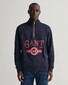 Gant Retro Crest Sweatshirt Halfzip Trui Avond Blauw