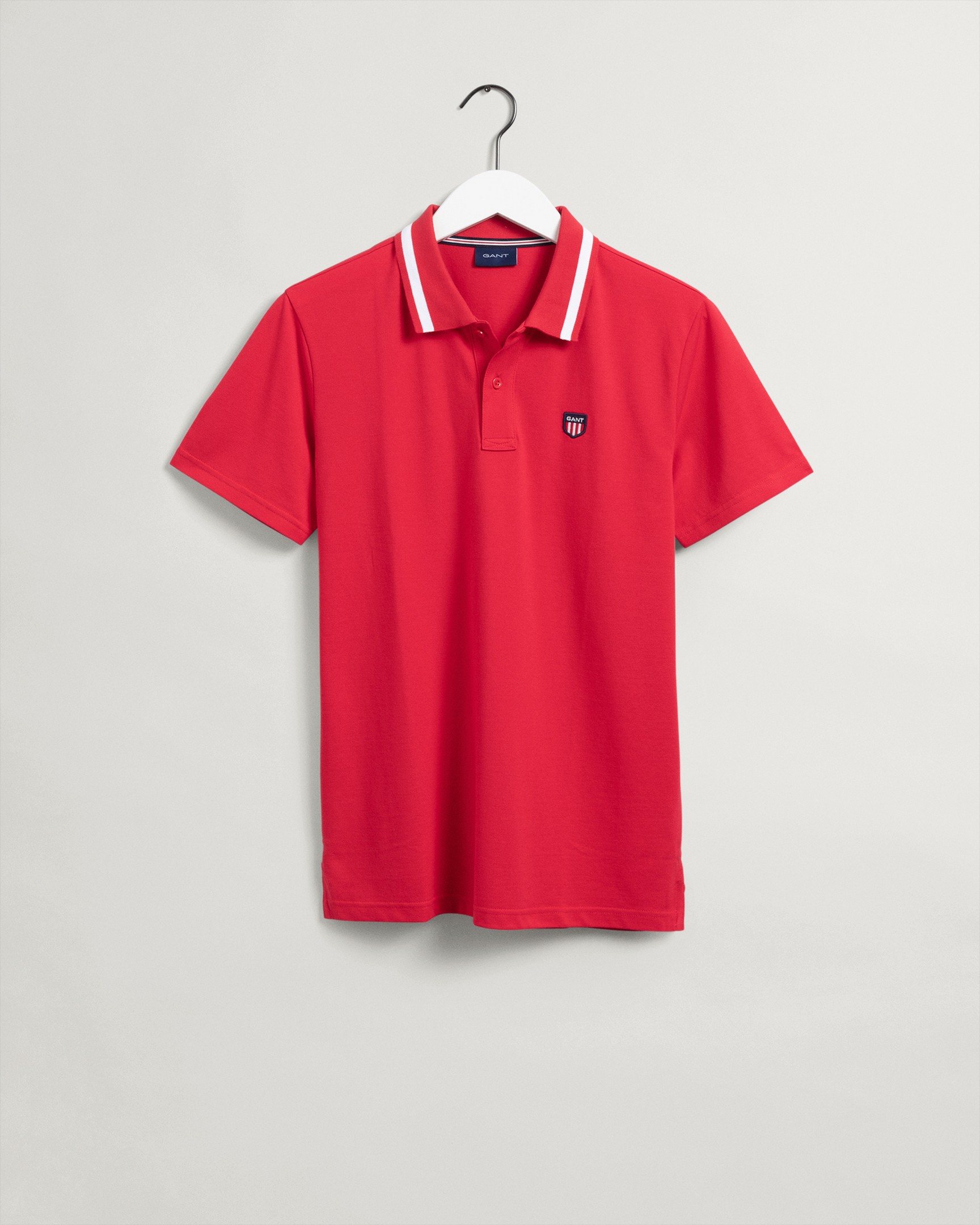 Gant Retro Shield Short Sleeve Polo Bright Red