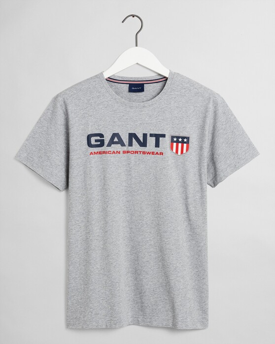 Gant Retro Shield T-Shirt Grey Melange