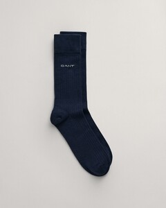 Gant Rib Knit Uni Socks Evening Blue