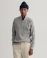 Gant Rib Texture Halfzip Pullover Light Grey