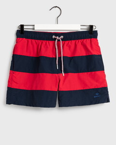 Gant Rugby Stripe Swim Short Bright Red