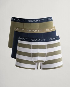 Gant Rugby Stripe Trunk 3Pack Ondermode Utility Green