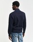 Gant Sacker Rib Half Zip Subtle Tone-on-Tone Logo Embroidery Pullover Evening Blue