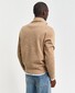 Gant Sacker Rib Half Zip Subtle Tone-on-Tone Logo Embroidery Pullover Khaki Melange