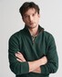 Gant Sacker Rib Half Zip Subtle Tone-on-Tone Logo Embroidery Pullover Tartan Green