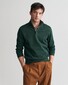 Gant Sacker Rib Half Zip Subtle Tone-on-Tone Logo Embroidery Pullover Tartan Green