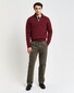 Gant Sacker Rib Half Zip Subtle Tone-on-Tone Logo Embroidery Pullover Wine Red