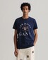 Gant Sailing Short Sleeve New Haven T-Shirt Avond Blauw