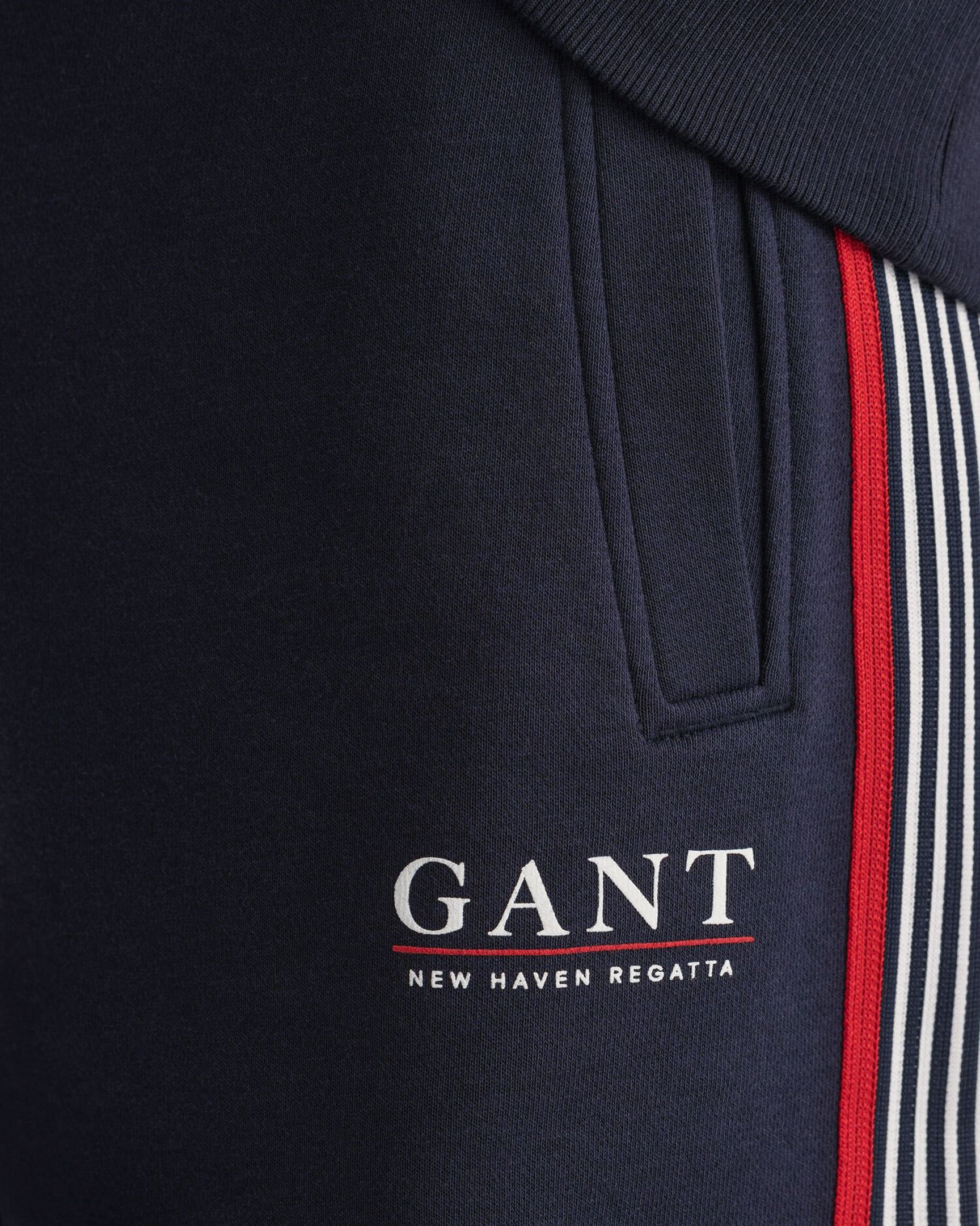 Gant Sailing Sweat Shorts Side Striped Jogging Pants Evening Blue