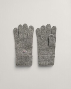 Gant Schield Wool Gloves Handschoenen Grijs Melange