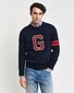 Gant Seasonal Terry G Badge Crew Neck Trui Avond Blauw