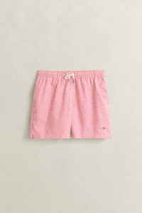 Gant Seersucker Fine Stripe Swim Short Rose Red