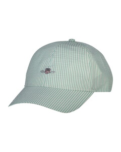 Gant Seersucker Stripe Cap Muted Turquoise
