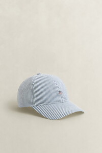 Gant Seersucker Stripe Cap Vintage Blue