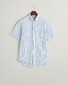 Gant Seersucker Stripe Short Sleeve Button-Down Overhemd Rich Blue