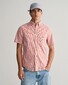 Gant Seersucker Stripe Short Sleeve Button-Down Overhemd Sunset Pink