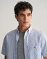 Gant Seersucker Stripe Short Sleeve Button-Down Shirt Rich Blue