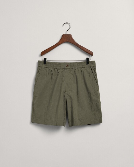 Gant Seersucker Texture Shorts Bermuda Juniper Green