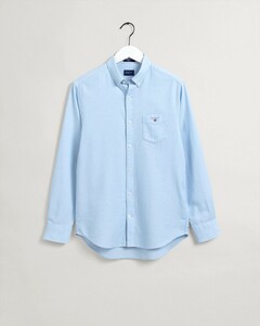 Gant Shield Fine Texture Button Down Overhemd Capri Blue