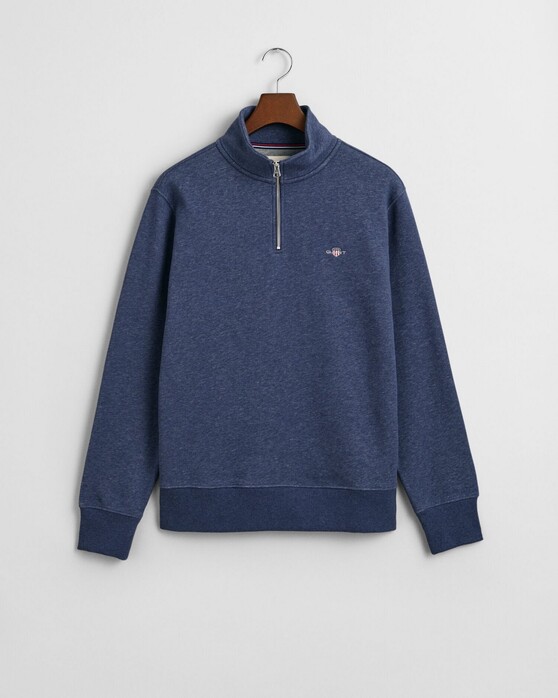 Gant Shield Half-Zip Sweat Pullover Dark Jeansblue Melange