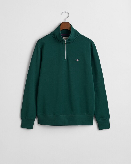 Gant Shield Half-Zip Sweat Pullover Tartan Green