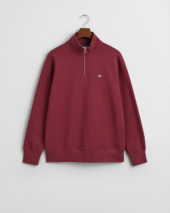 Gant Shield Half-Zip Sweat Pullover Wine Red