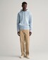 Gant Shield Hoodie Subtle Logo Pullover Stormy Sea