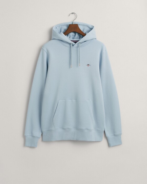 Gant Shield Hoodie Subtle Logo Pullover Stormy Sea