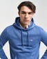 Gant Shield Hoodie Subtle Logo Pullover Vintage Blue