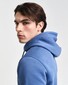 Gant Shield Hoodie Subtle Logo Pullover Vintage Blue