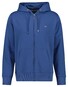 Gant Shield Logo Embroidery Full Zip Hoodie Kangaroo Pocket Cardigan Vintage Blue