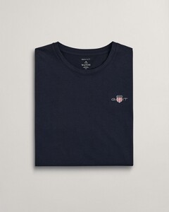 Gant Shield Pajama Crew Neck T-Shirt Avond Blauw