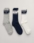 Gant Shield Sport Socks 3Pack Sokken Avond Blauw
