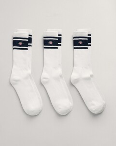 Gant Shield Sport Socks 3Pack Sokken Wit