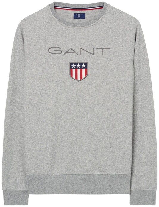 Gant Shield Sweat Pullover Grey Melange