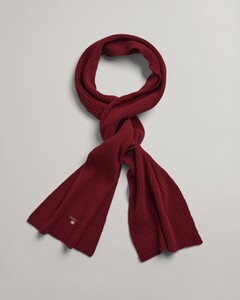 Gant Shield Wool Knit Scarf Plumped Red