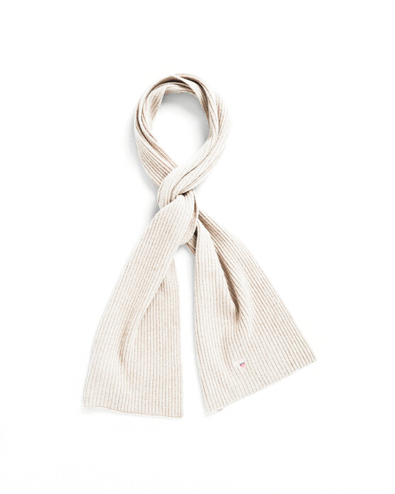 Gant Shield Wool Knit Scarf Sjaal Crème