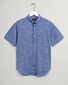 Gant Short Sleeve Cotton Twill Slub Overhemd College Blue