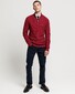 Gant Signature Weave Half Zip Pullover Mahogany Red