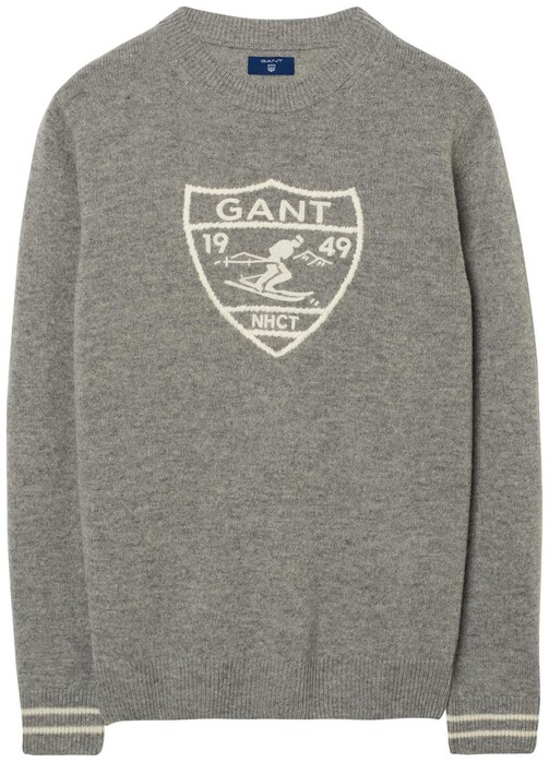Gant Ski Crest Crew 1949 Pullover Grey Melange