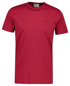 Gant Slim Contrast Logo Short Sleeve T-Shirt Muted Red