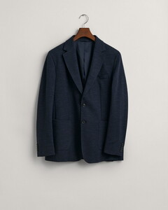 Gant Slim Cotton Linen Jersey Blazer Colbert Dark Navy Melange