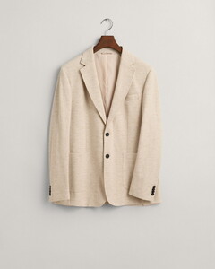 Gant Slim Cotton Linen Jersey Blazer Colbert Seed Melange